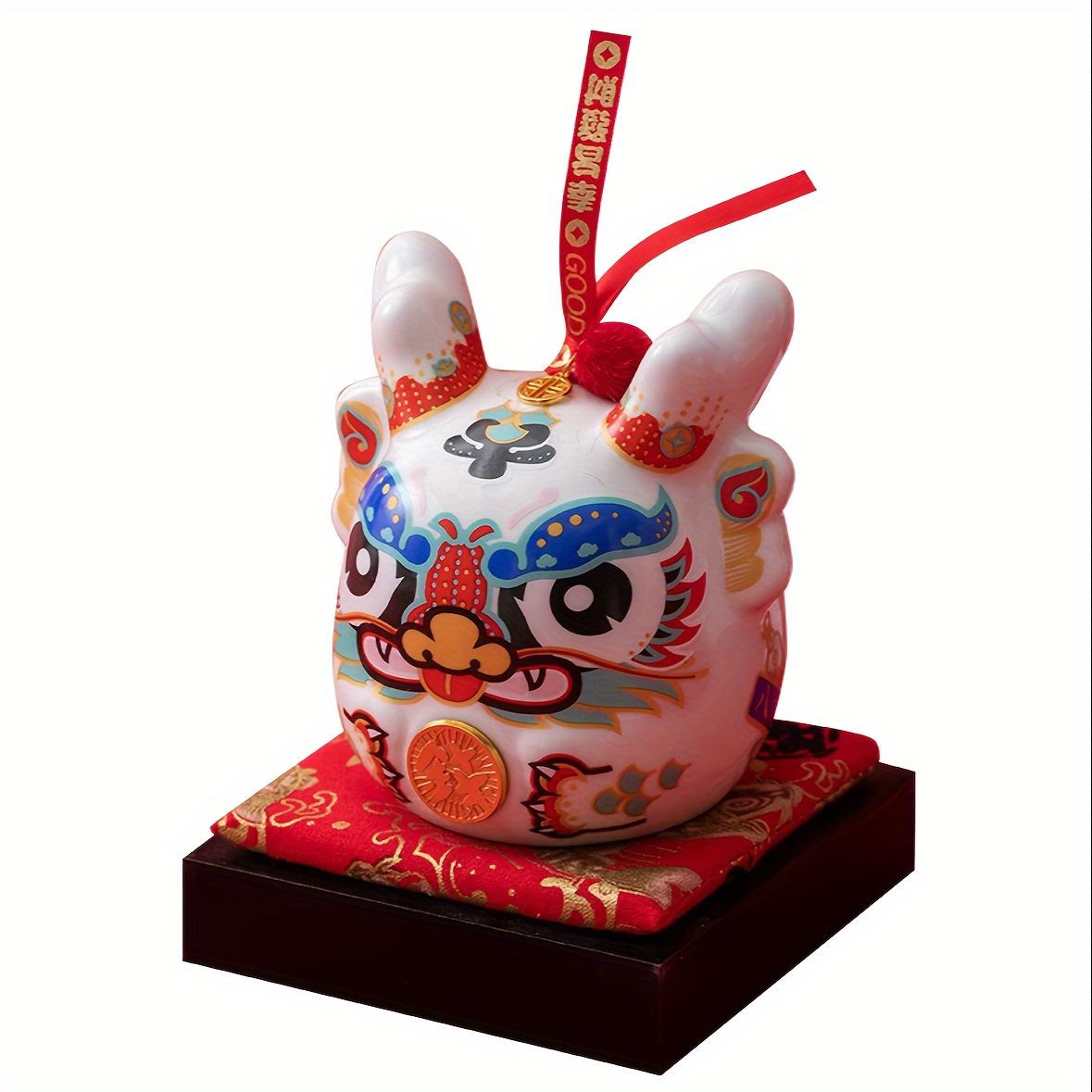 1pc Ornement De Dragon De Style Chinois, Tirelire, Statue En Céramique  D'art Et D'artisanat