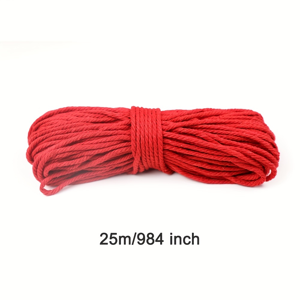 Red Yellow Series Macrame Cord X25metre Natural Cotton - Temu Canada