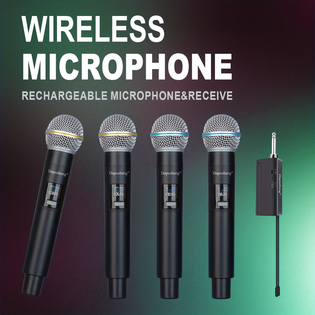 Depusheng W8 Microphone Sans Fil Professionnel Micro Portable