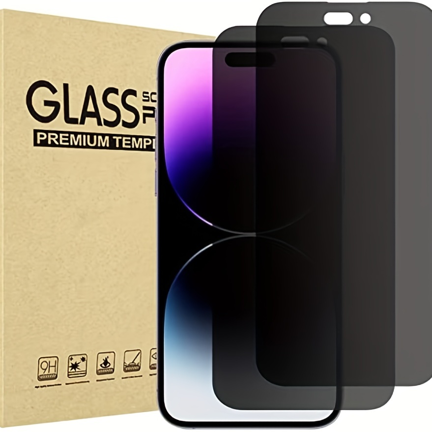 ProCase 2 Pack iPhone Privacy Screen Protector for iPhone 14 Pro Max 2022, 9H Anti Spy Dark Tempered Glass Screen Film Guard for iPhone 14 Pro Max