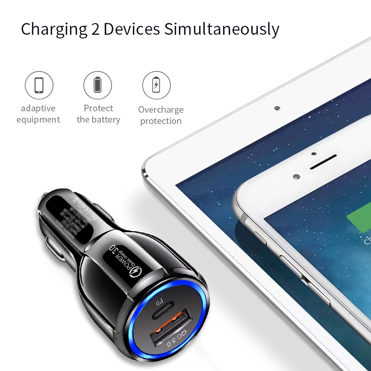 Car Charger, Arteck 40W 2 Quick Charge 3.0 USB Port Adapter with Dual QC  3.0, Compatible iPhone 15, 15 Pro, iPhone 14, 14 Pro, 13 Pro Max, 13 Mini