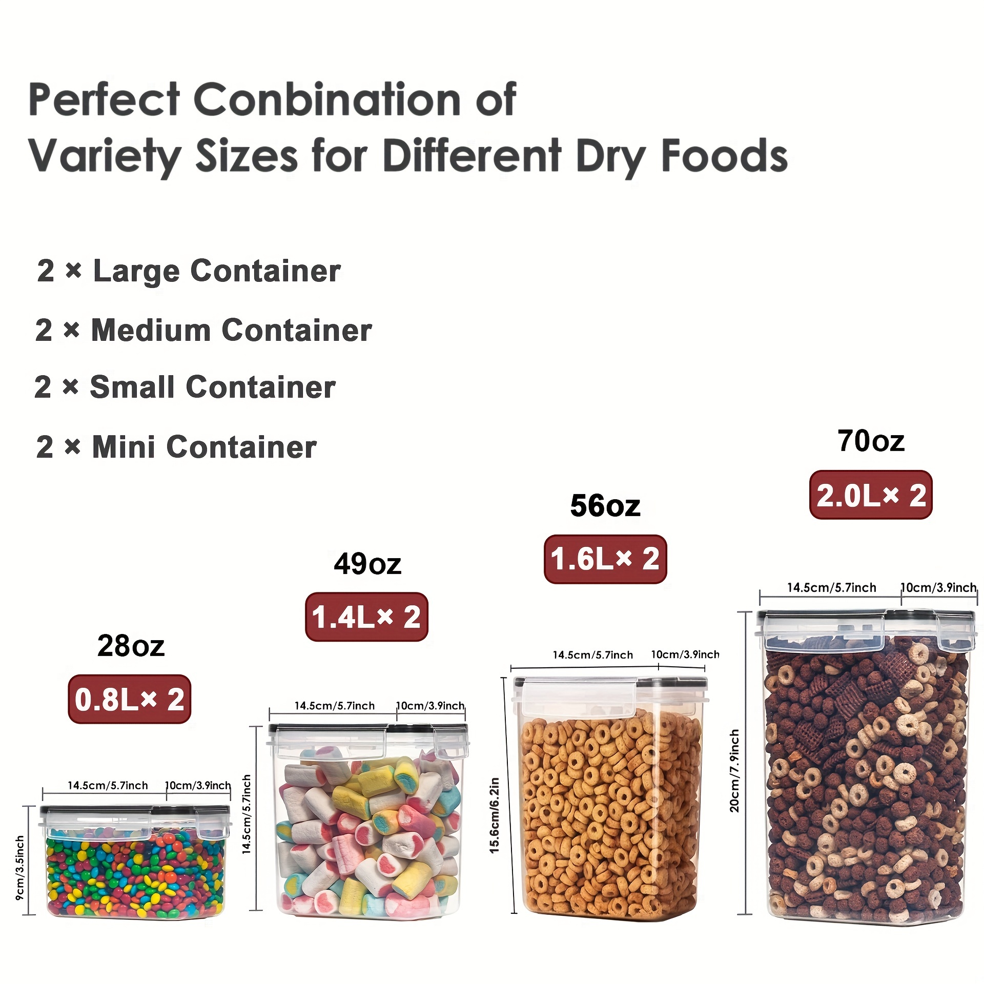 Extra Large Airtight Food Storage Containers W/ Lids For Flour,sugar,rice&  Baking Supply-bpa Free Airtight Kitchen & Pantry Bulk Food Storage - Temu  Saudi Arabia