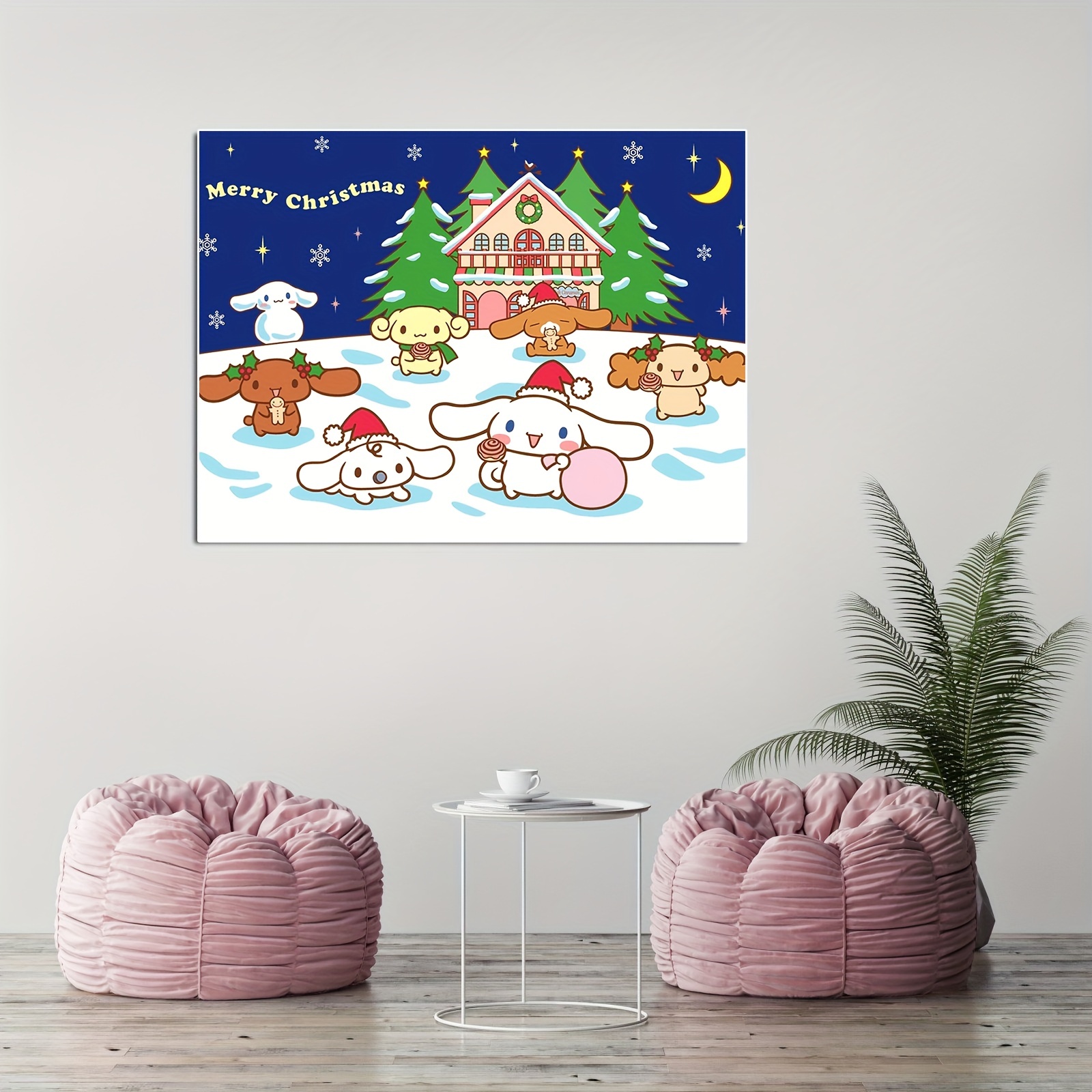 Canvas Painting Hello Kitty Art Poster - Temu