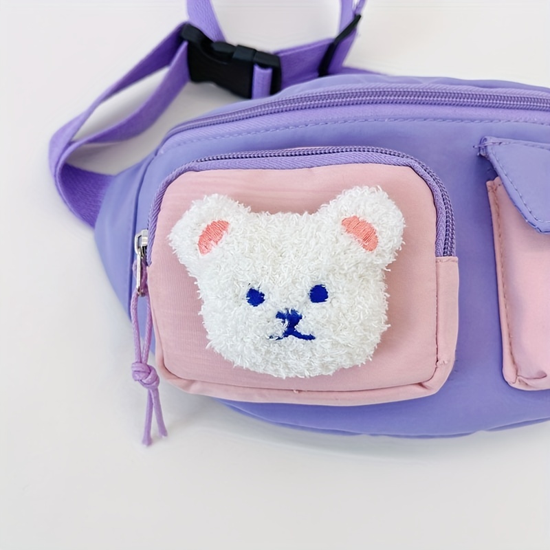 Waist Bag Fanny Pack Teddy Bear, 3D Cartoon Animal Kawaii Cute Carry Pouch  Chest Wallet Pocket Japanese Style Purse Shoulder Bag, Girl Boy Teenager