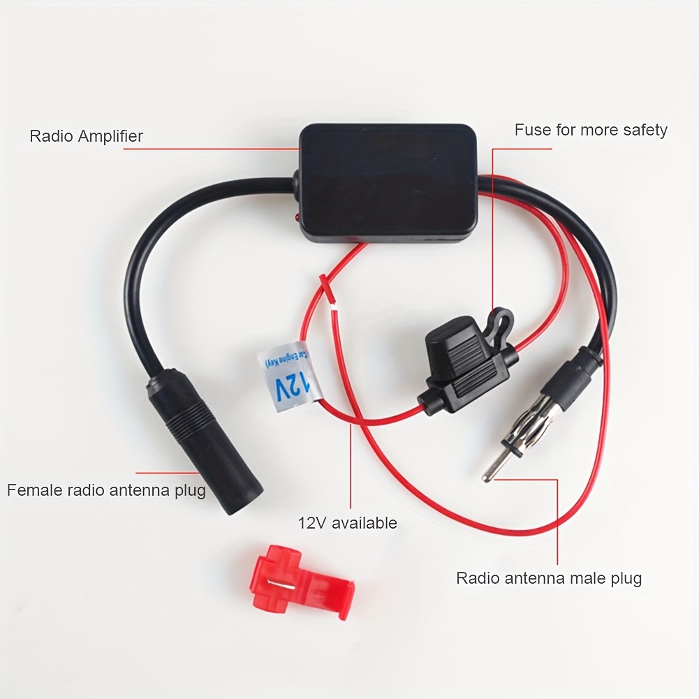Αγοράστε Universal Practical FM Signal Amplifier Anti-interference Car  Antenna Radio FM Booster Amp Automobile Parts for 12V Car Radio