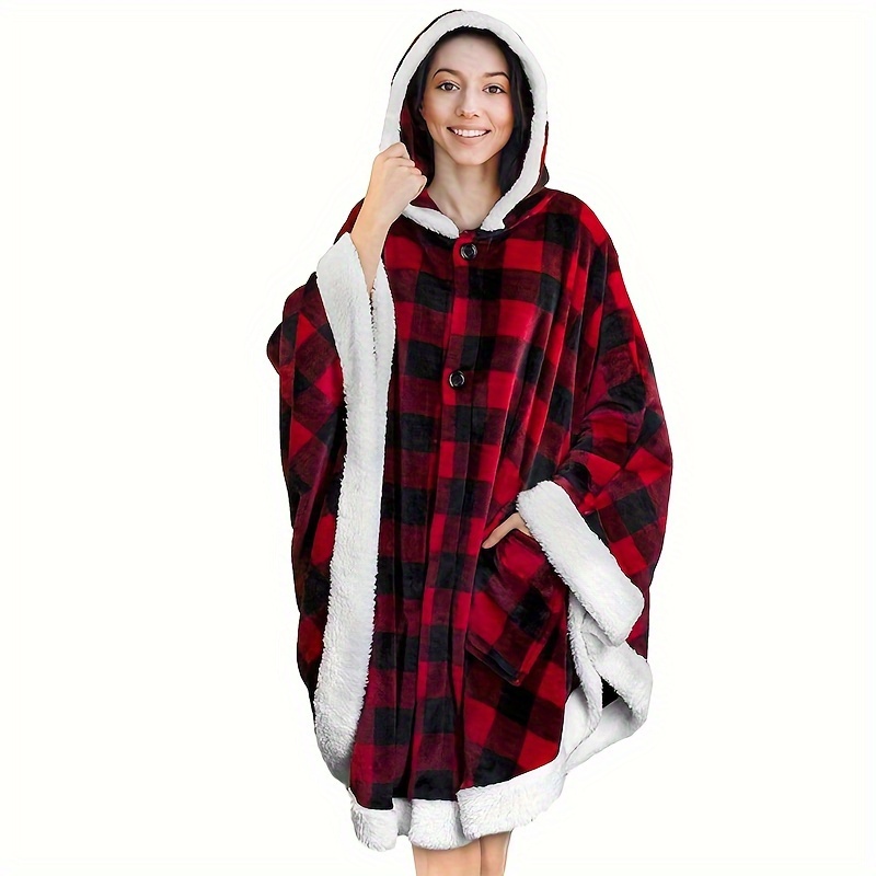 Coperta Indossabile Con Cappuccio Oversize - Motivo Oche, Morbida, Per Donne/Uomini - Ideale Per Casa, Relax, Inverno