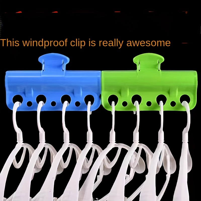 Portable retractable strong windproof clothesline (with 12 clips