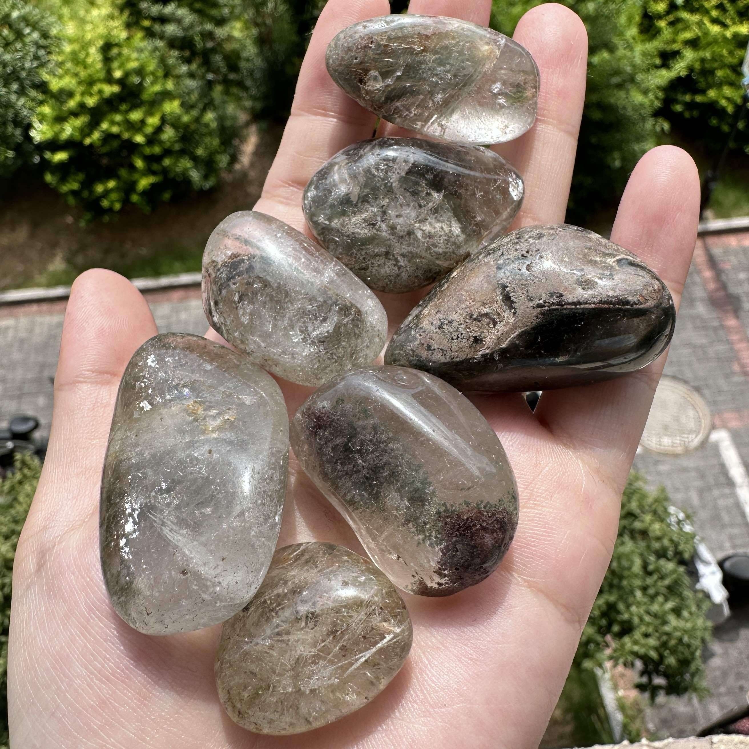 Amethyst Phantom Crystal Tumbled Stone