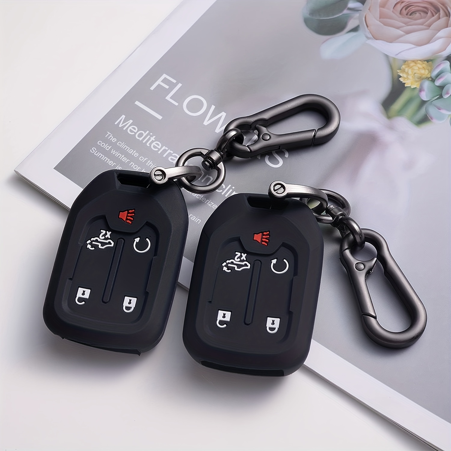 2pcs Smart Key Fob Case Cover For 2019 2020 2021 2022 Chevy