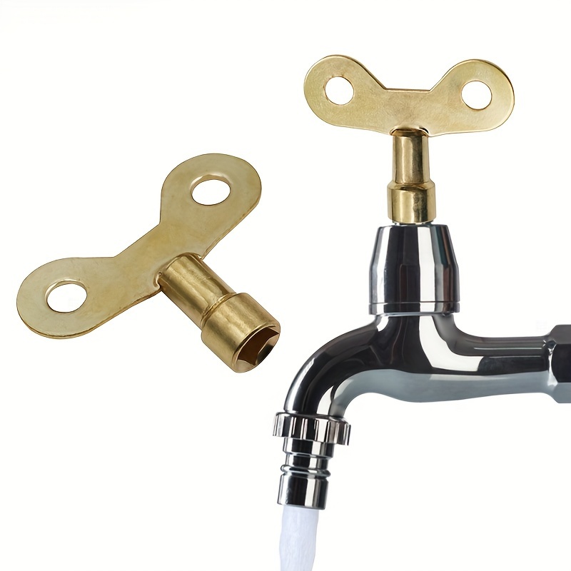 

2pc Faucet Key, Faucet Professional Lock Key, Quick Opening Faucet Key, Outdoor Sink Faucet Switch Handle, Home Essential