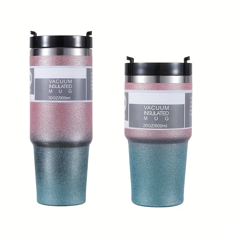 750ml Stainless Steel Tumbler with Lid & Straw Vacuum Insulated