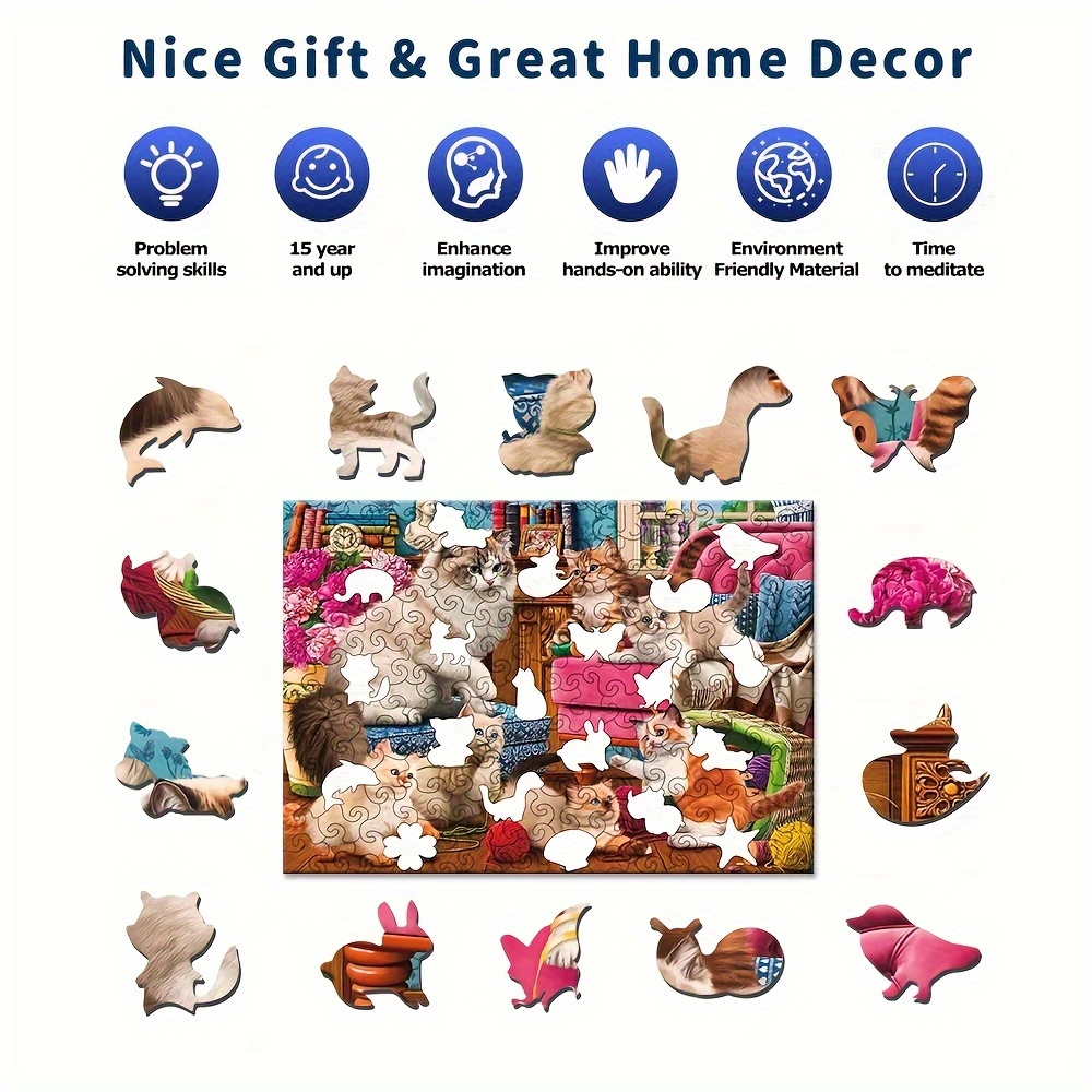 Unique Dog Home Wooden Puzzle Advanced Jigsaw For Adults And - Temu