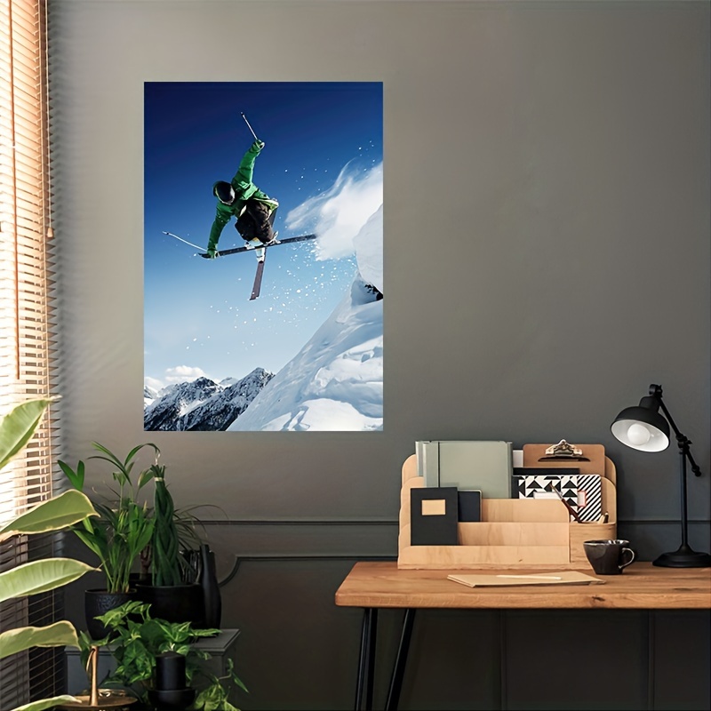 1pc Canvas Poster Modern Art Ski Poster Ideal Gift For Living Room ...