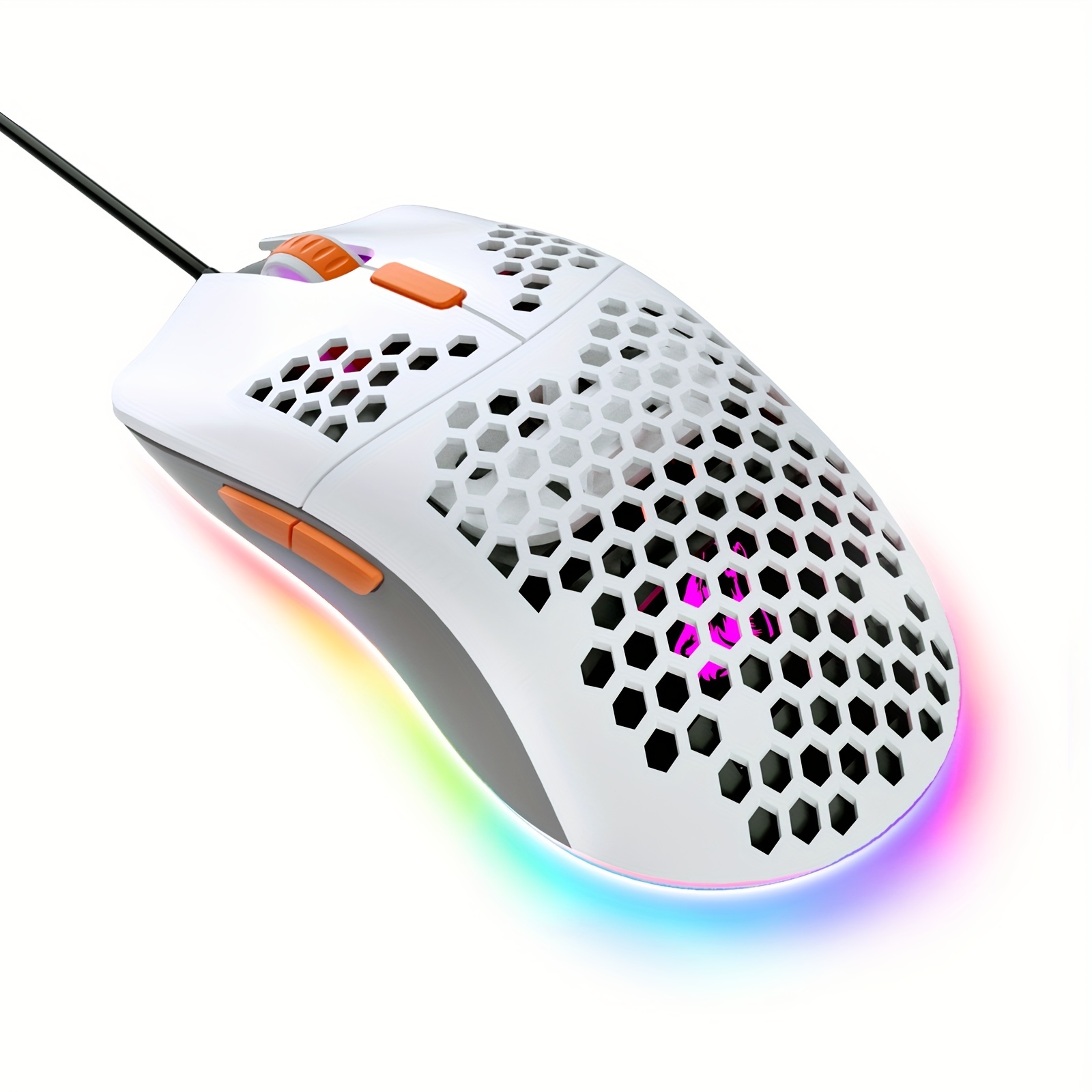 Lightweight Wired Led Gaming Mouse Honeycomb Design - Temu
