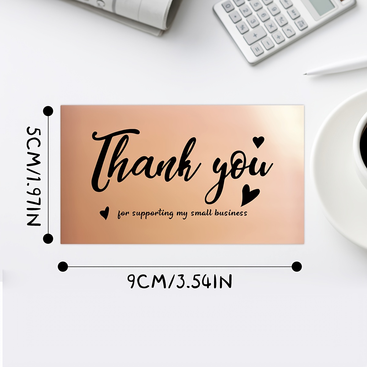 Thank You For Supporting My Small Business Cards Elegant And - Temu