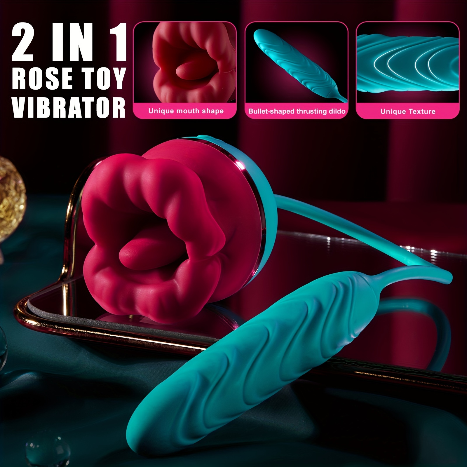 Rose Vibrator Toy Female Rose Sex Toys Women Oral Sex - Temu