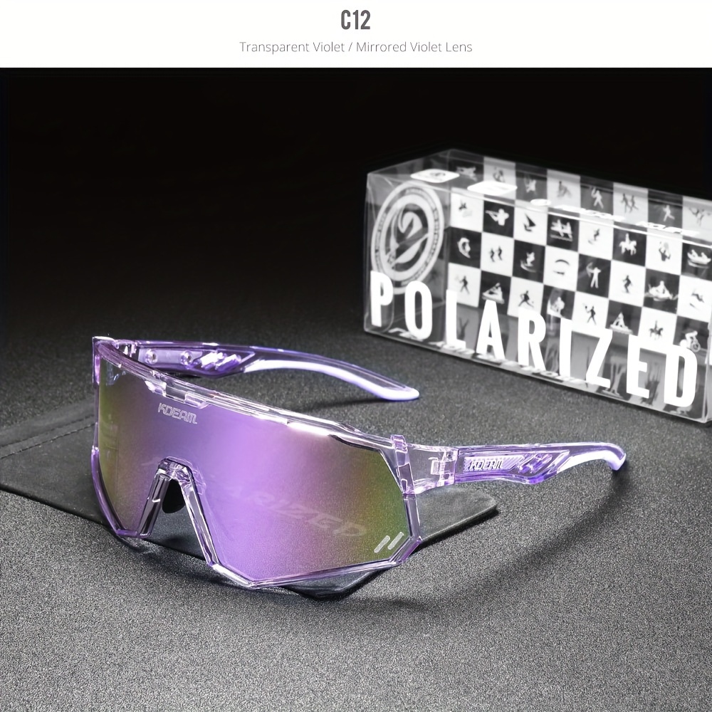 Fantasy Premium Wrap Around Cycling Sunglasses Tr90 Frame Flat Top