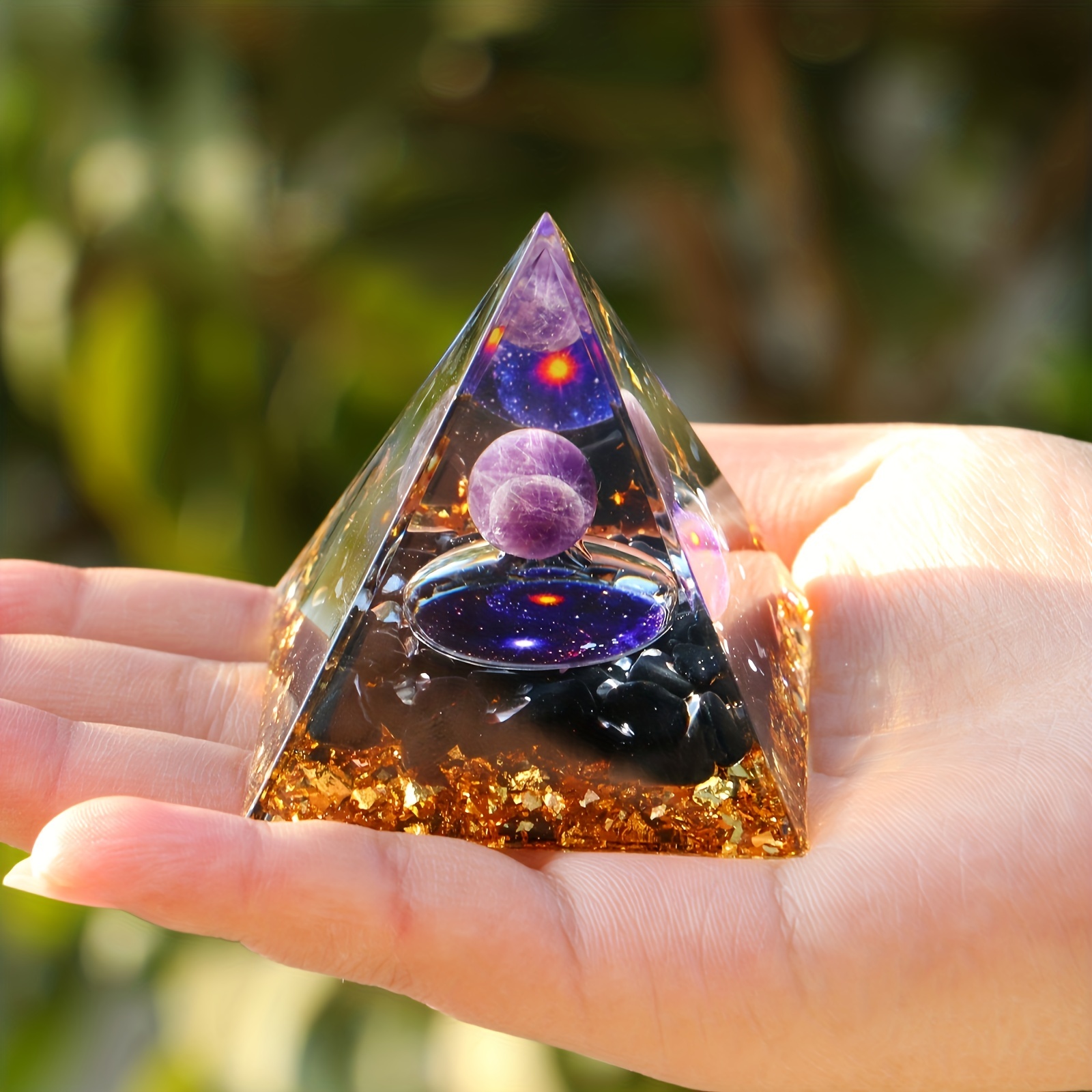 1pc Piramide Ametista Cristalli naturali Orgone Piramide - Temu Italy