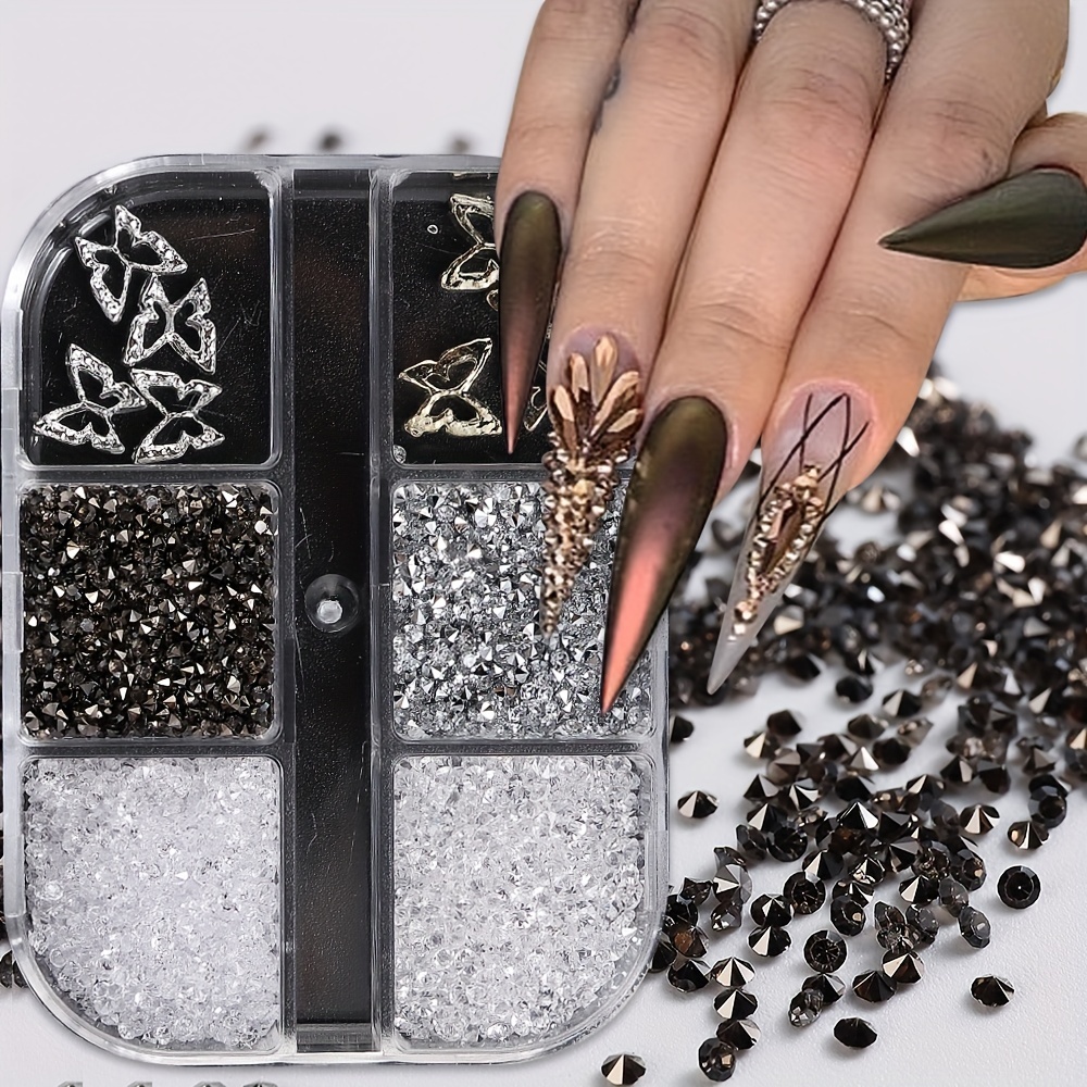 Silver Nail Gems - Temu Australia