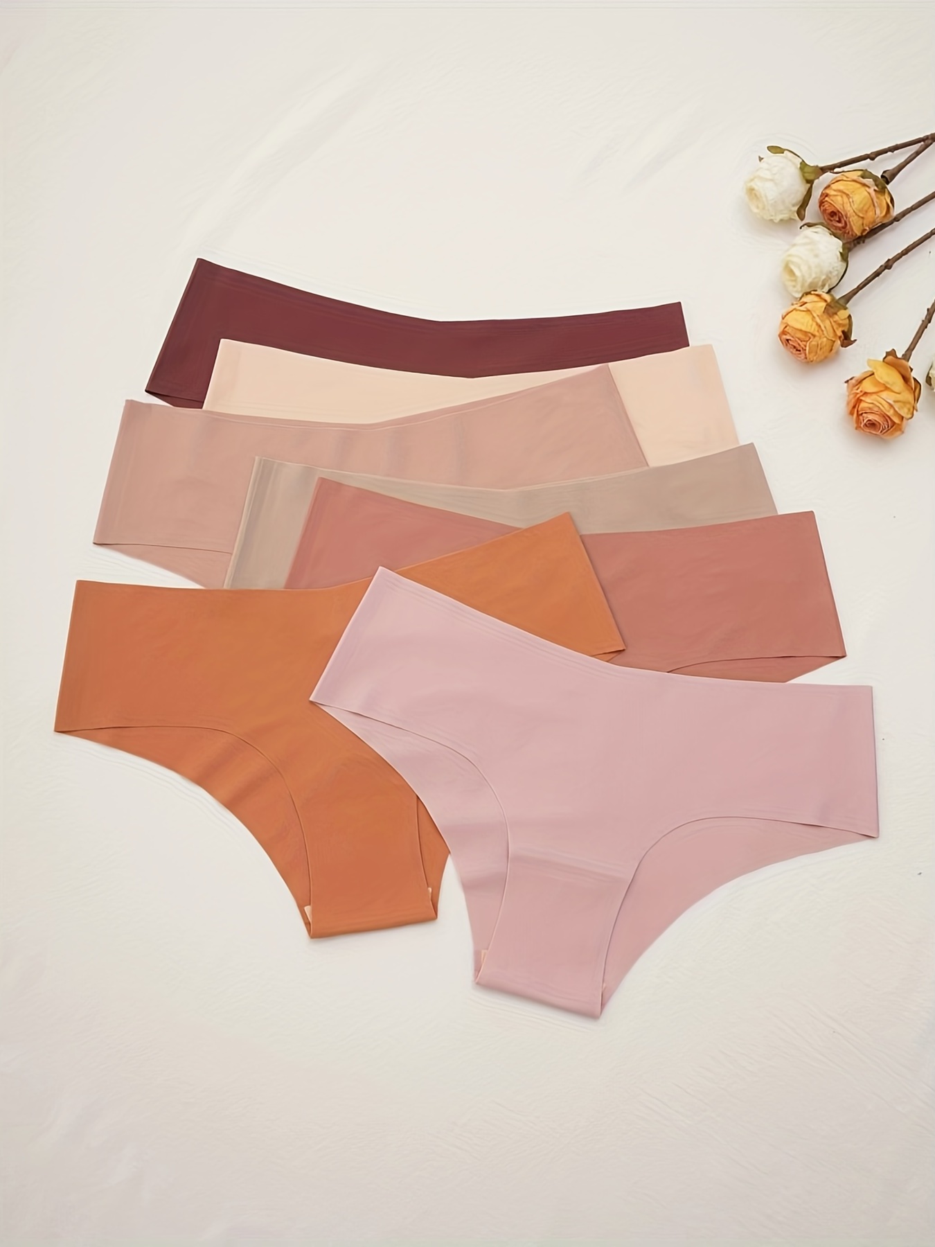 Seamless Hipster Panties Simple Comfy Low Waist Stretch - Temu Canada
