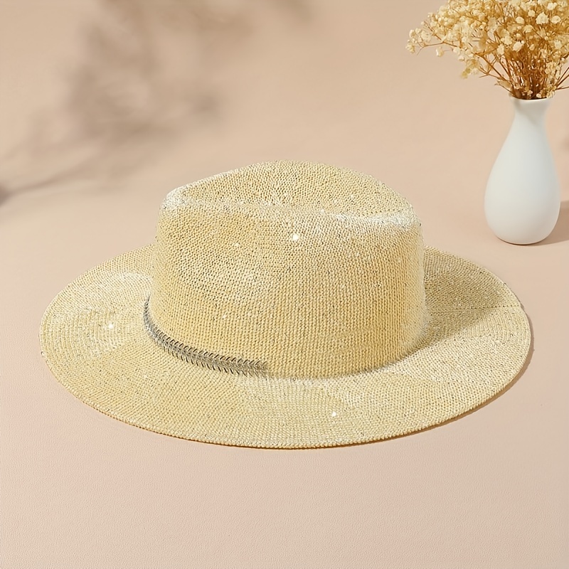 Y2K-Sombrero de paja para sombreros para hombres y mujeres