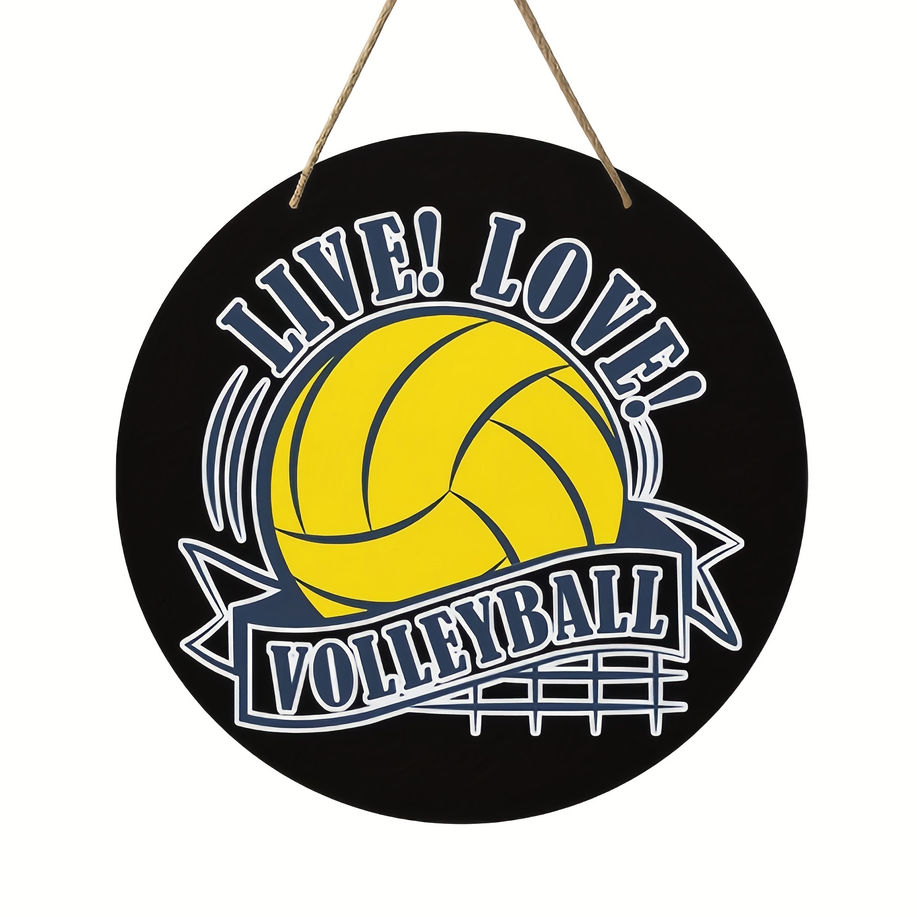 1pc Volleyball Your Love Wooden Round Sign Art Deco Art Hanging Bedroom Kitchen Restaurant Bar Men Women Volleyball Court 20cm 20cm 8in 8in Free Shipping For New Users Temu United