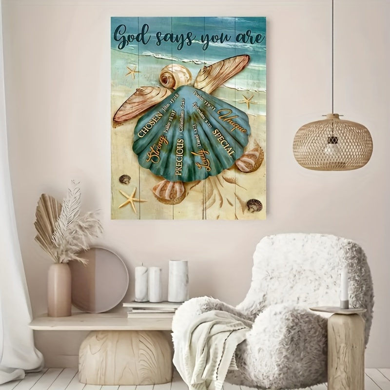 Seashell art, Types of seashell, Sea turtle, God says you are