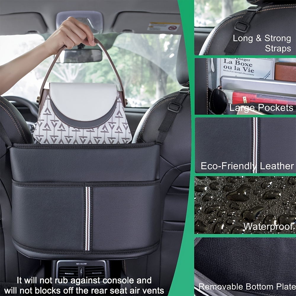 Multifunctional Car Purse Holder Hanging Car Purse Storage Pocket Back Seat  Pet Barrier Auto Driver Or Passenger Accessories Organizer