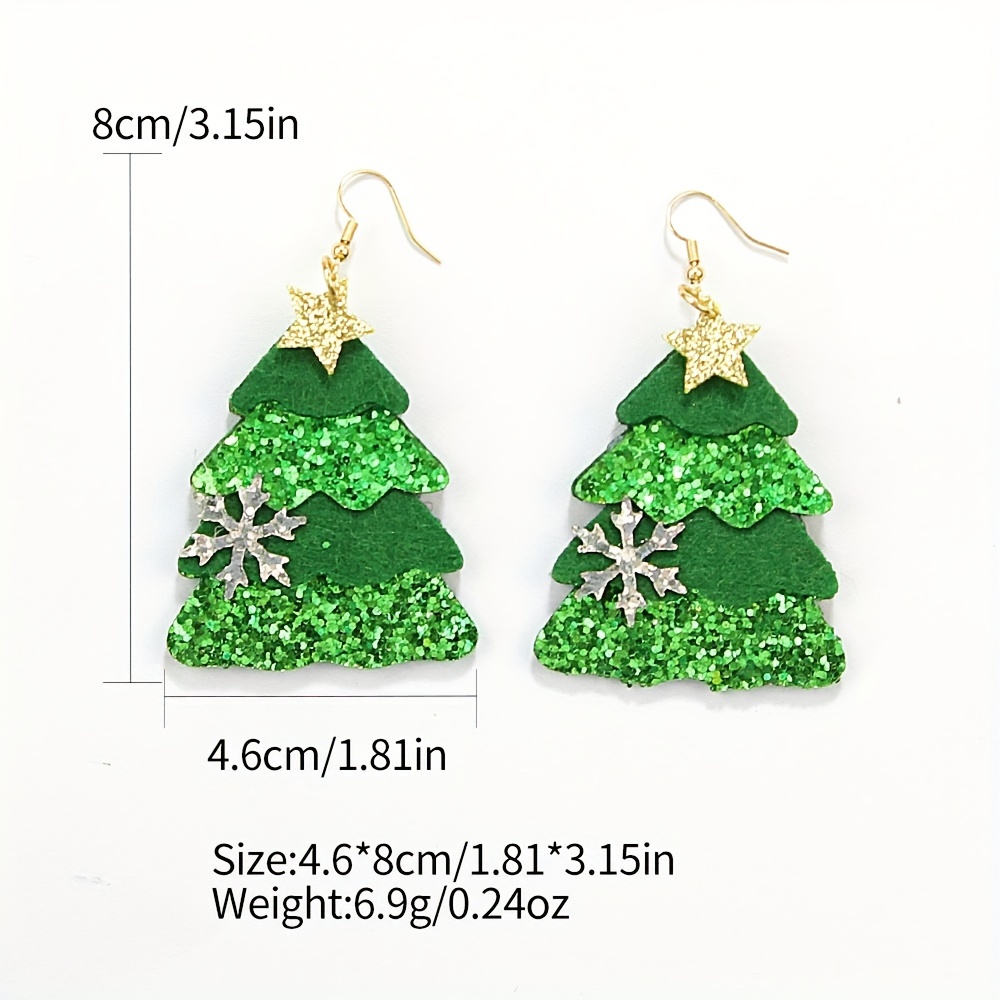 Christmas Style Earrings Elk Bell Christmas Tree Santa Claus - Temu