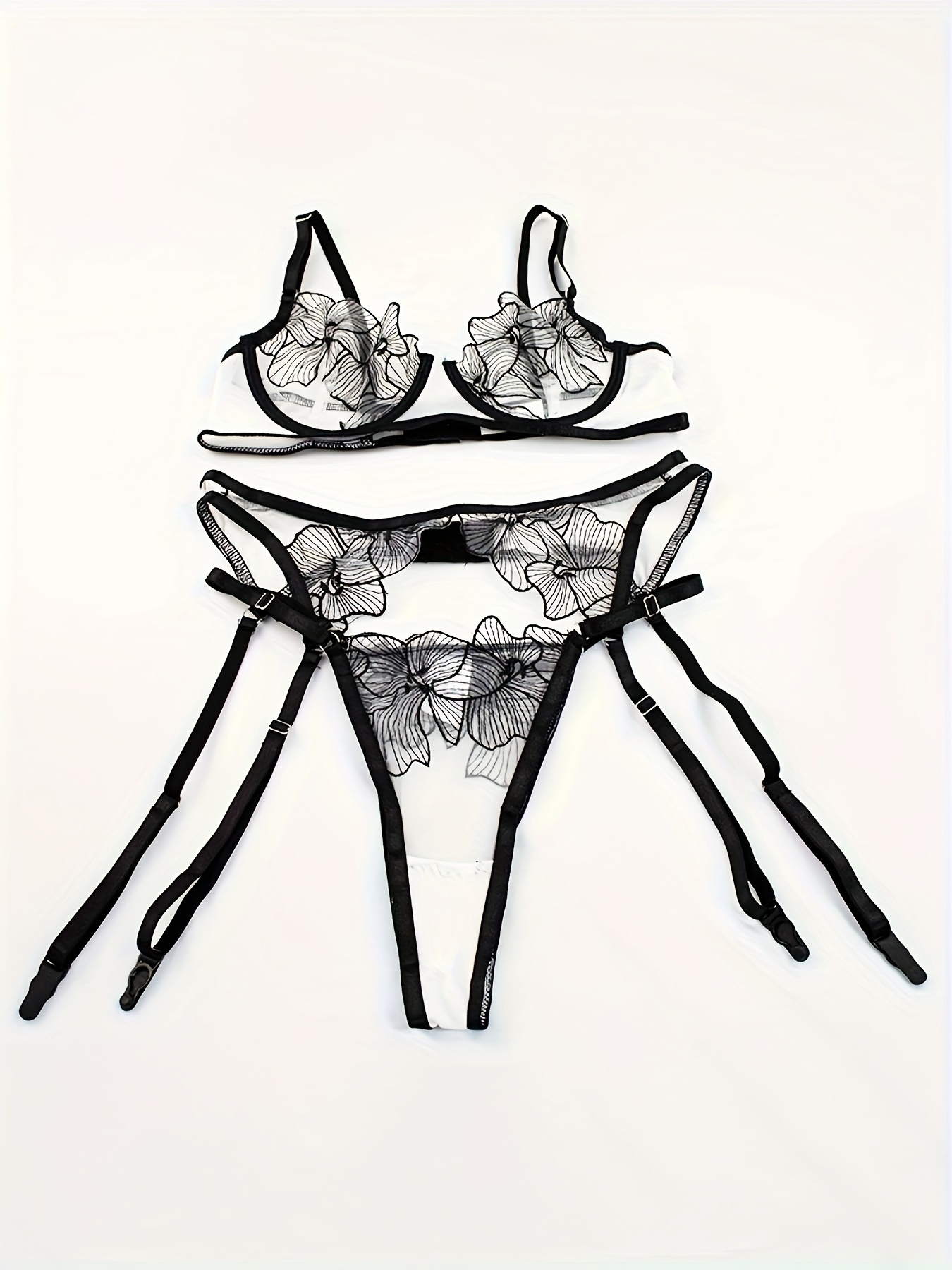 Buy Women Lovely Lace Unlined Balconette Bra and Panty Set with Garter  Online at desertcartSeychelles