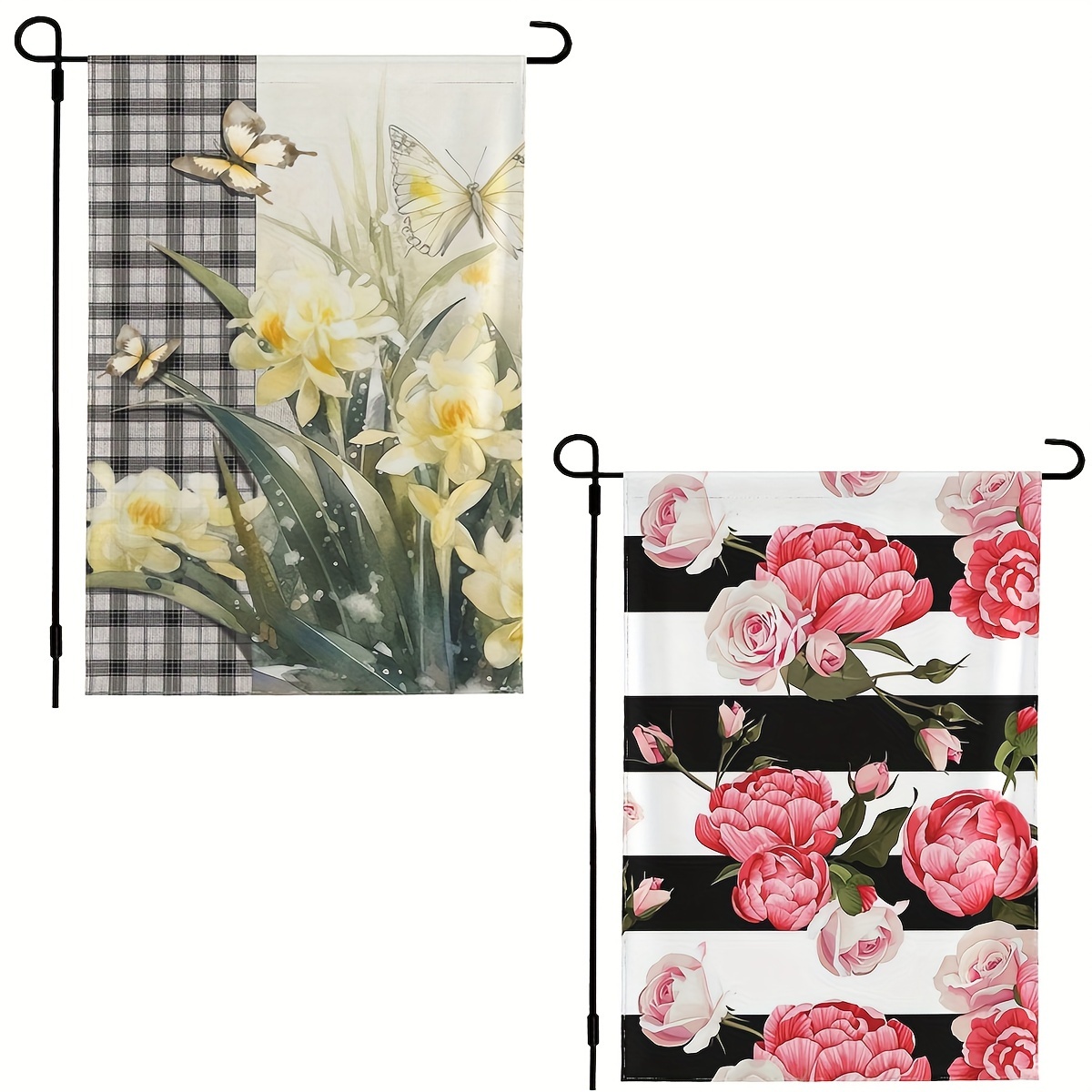 Studio M Gartenflagge 'Flaggen Und Blumen' – 31,8 X 45,7 Cm, SolarSilk Polyester, Wetterfest & Farbecht