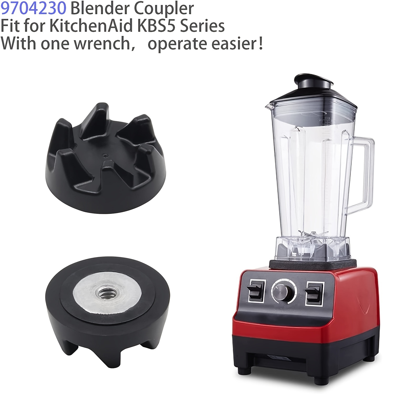 9704230 Blender Coupler with Spanner Kit Replacement Parts for KitchenAid Ksb5wh Ksb5 Ksb3 Driver