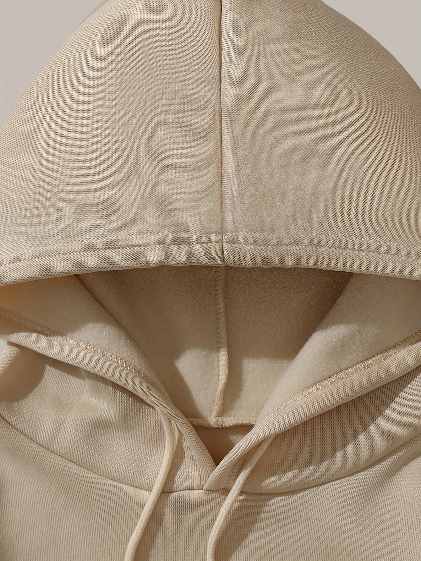 cute highland cow print hoodie with drawstring casual polyester sweatshirt with hood alphabet animal pattern pocket detail knit fabric unisex fall winter hooded sweatshirt khaki 3