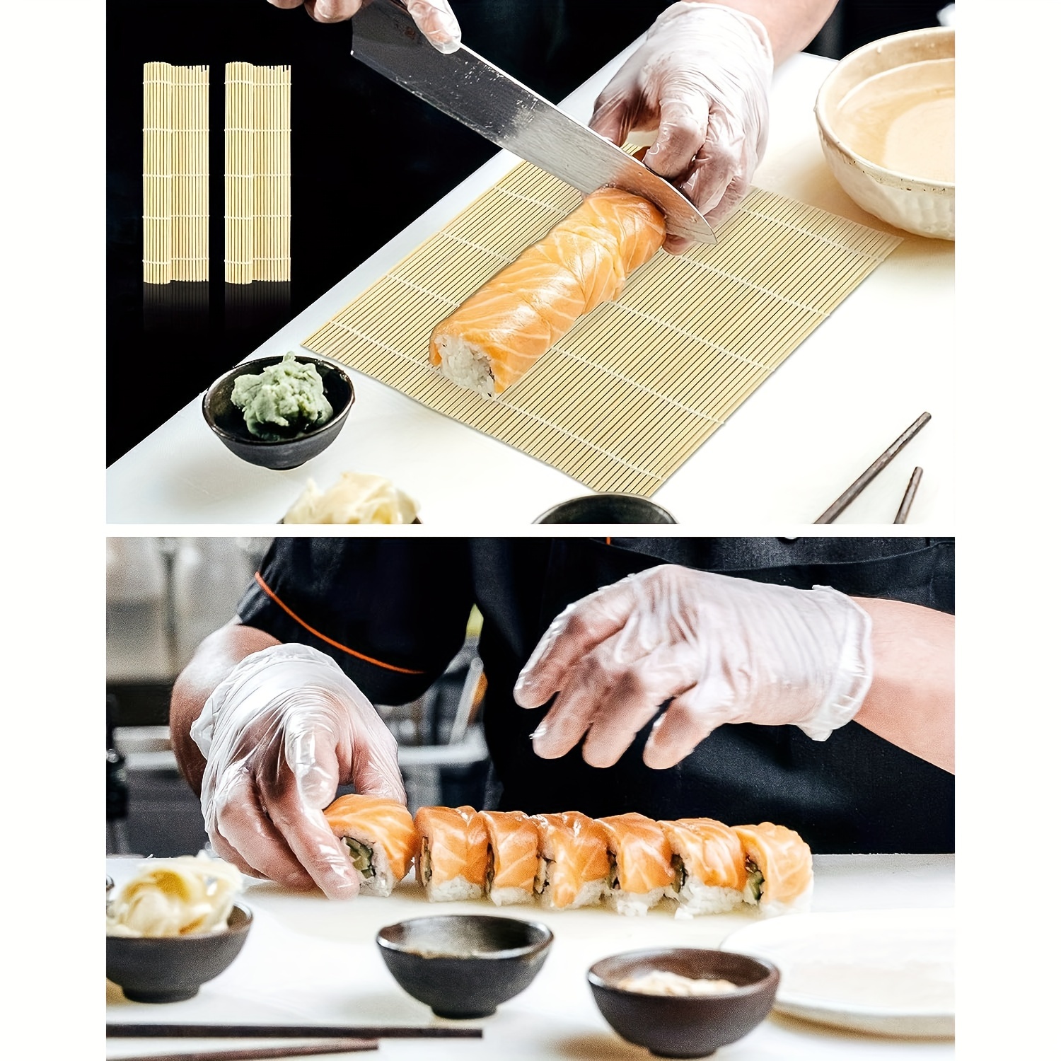 Flat Sushi Bamboo Rolling Mat 9.5 inch