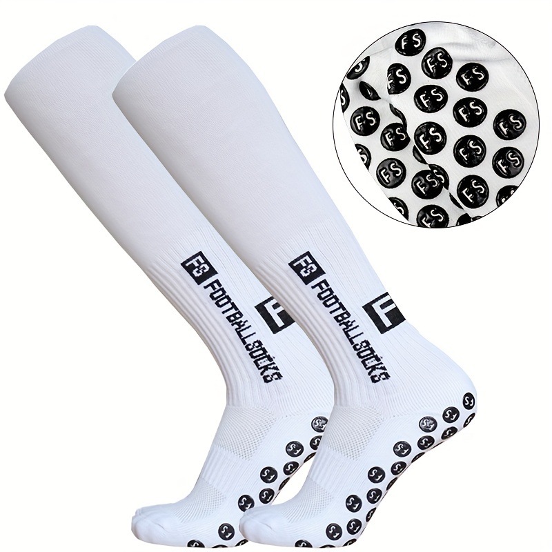Non slip Silicone Bottom Athletic Socks Over The Calf Long Sports Socks