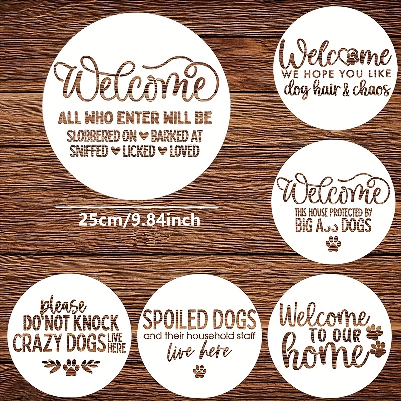 Welcome stencil n.4 - Reusable modular Welcome stencil for wood