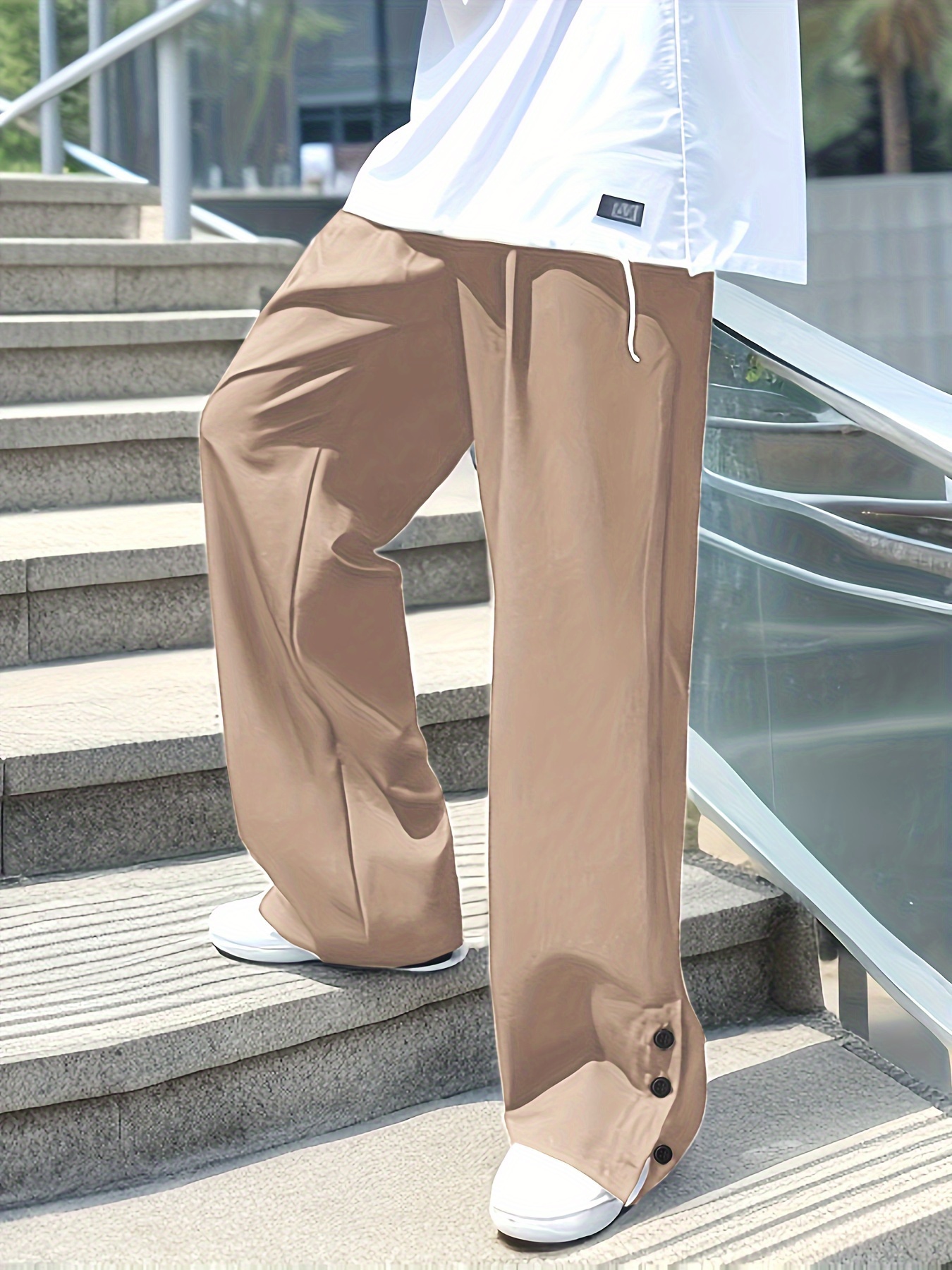 Pants For Men Fashion Baggy Spring And Summer Pant All Solid Color