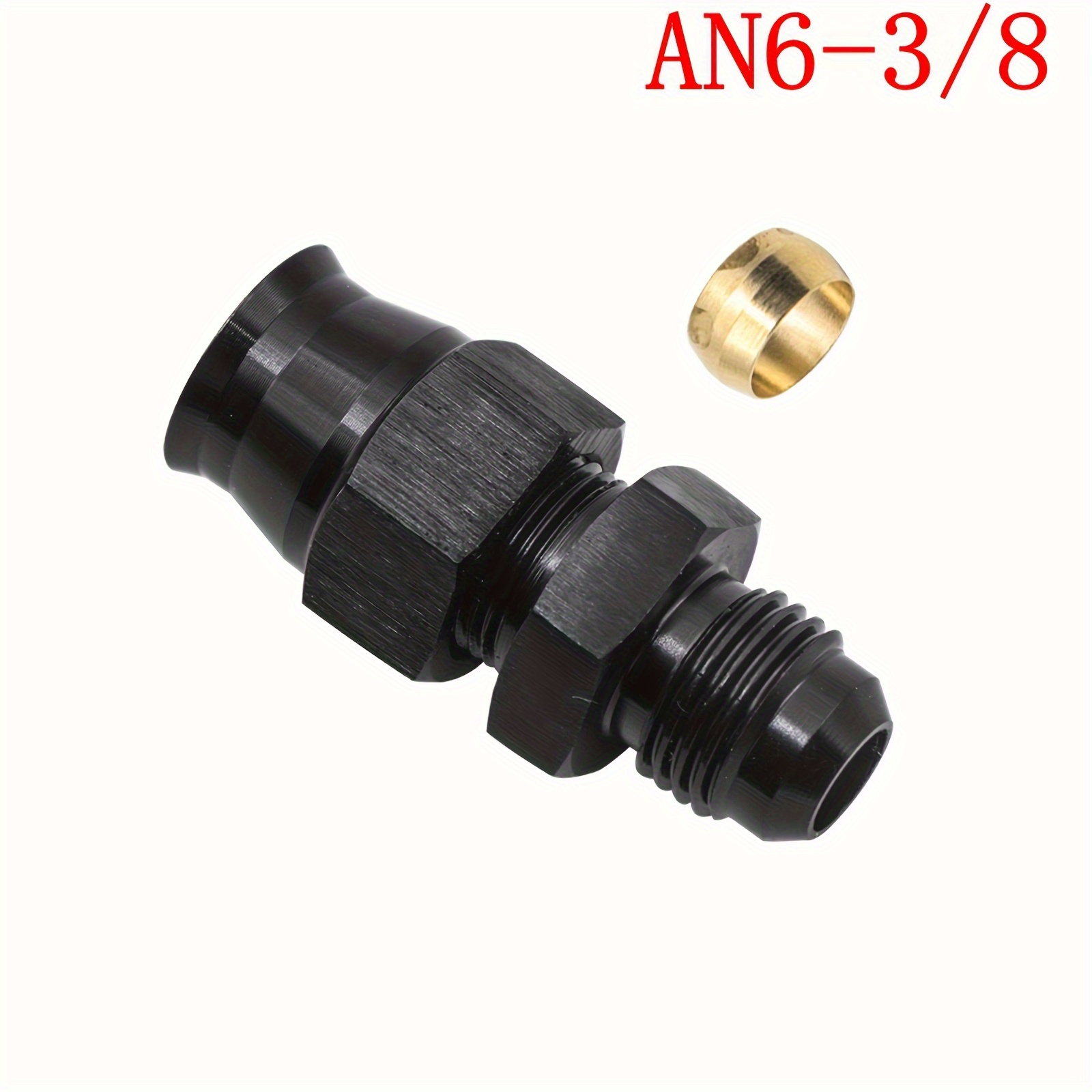 2x 6AN AN-6 Male to 5/16 8mm Fuel Hose Line Tube Straight Fitting
