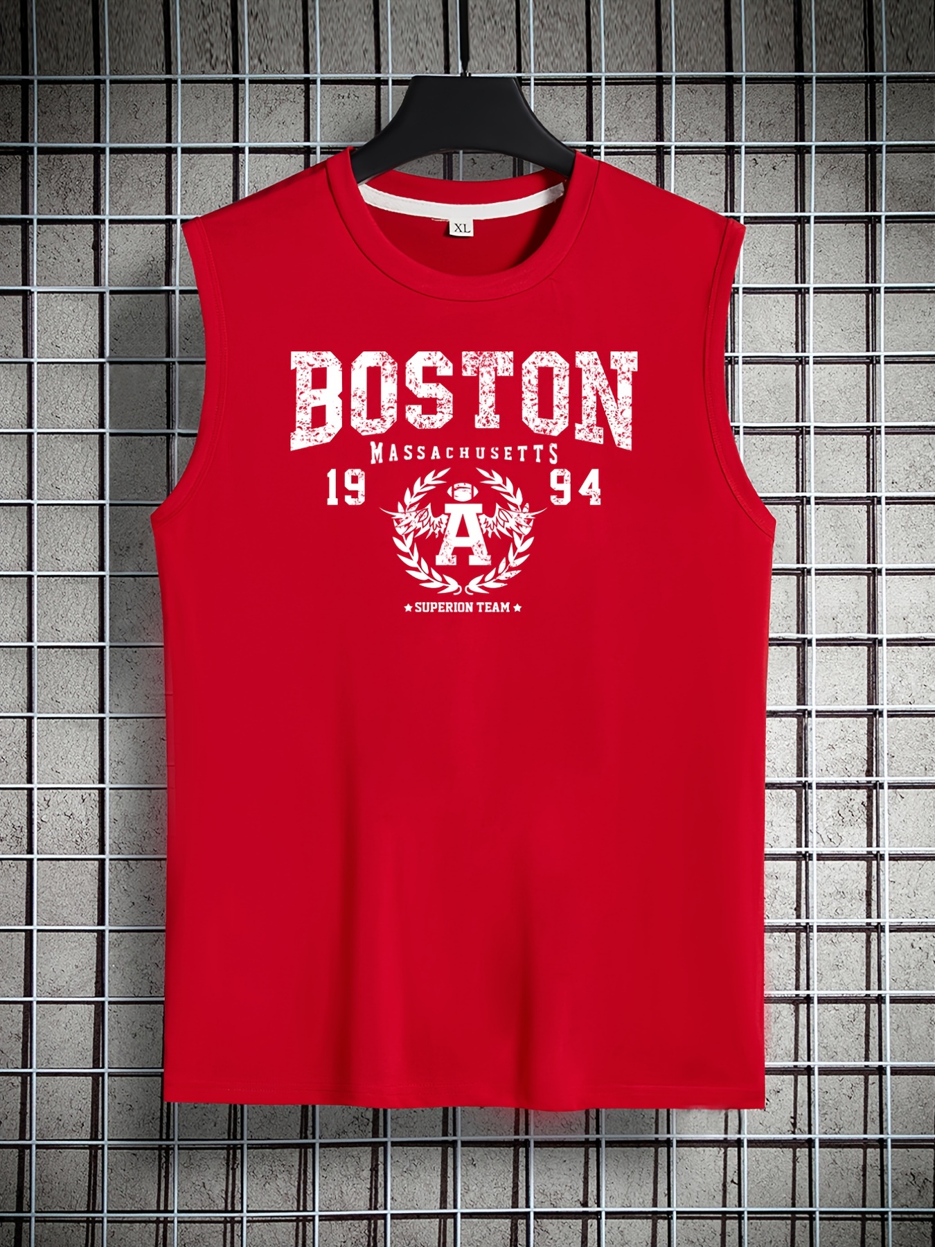 Men's Boston 1994 Print Casual Sports Round Neck Sleeveless T-shirt Tank Top  For Spring And Summer - Temu