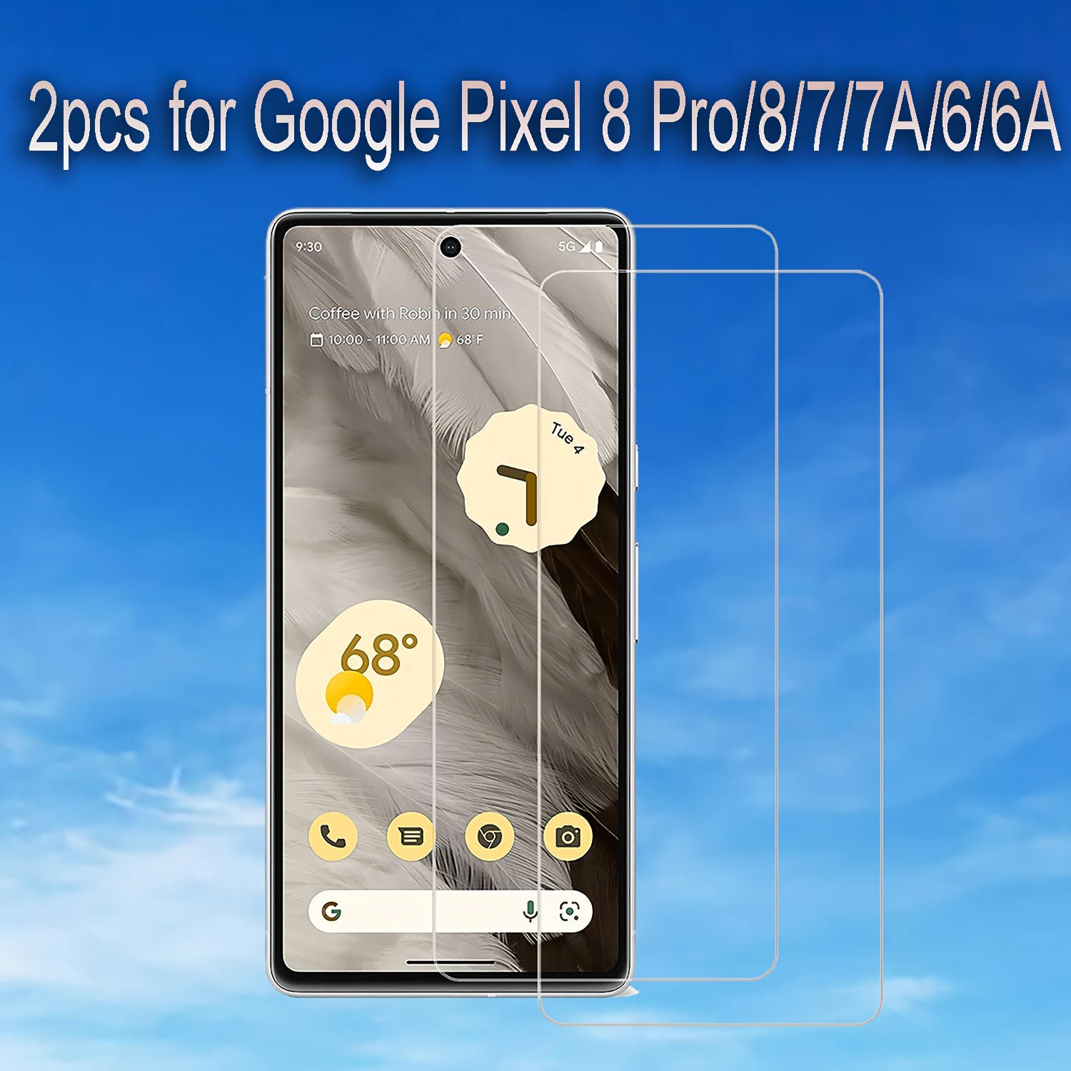 3pcs Google Google Pixel 8pro 7a Protector Pantalla Vidrio - Temu Chile
