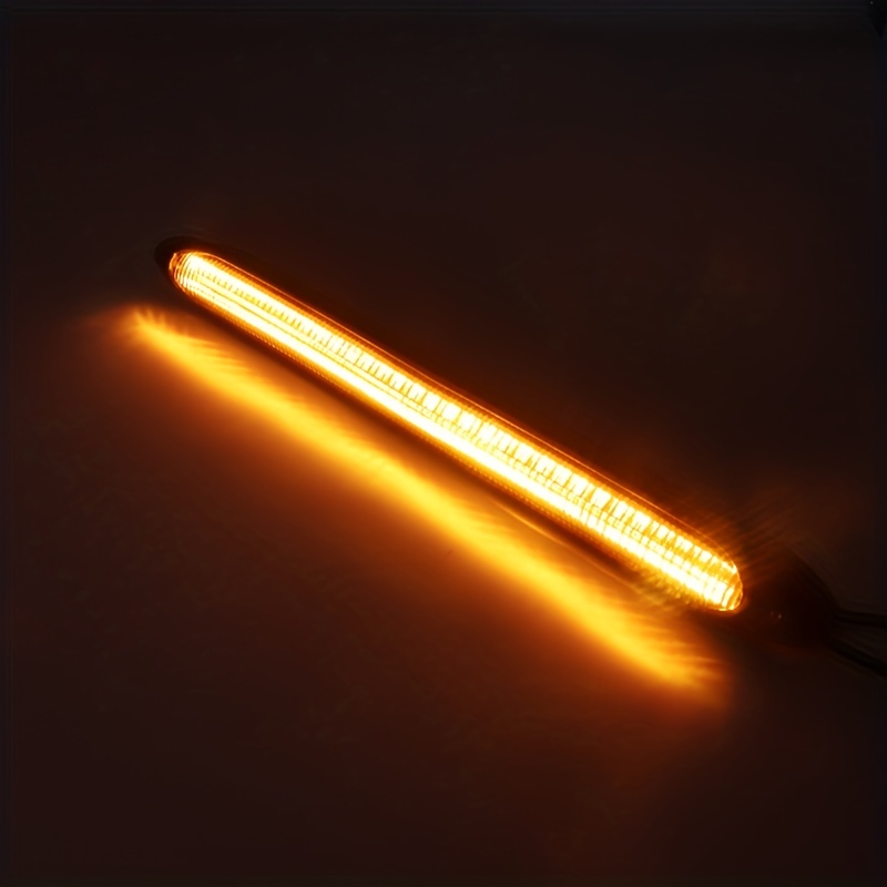 Universal LED Streifen Tagfahrlicht Blinker DRL Weiß Gelb Leuchte