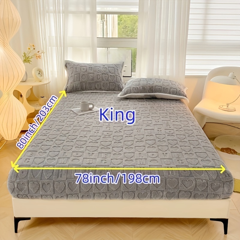  Non Slip Bed Sheets,King Size Fitted Sheet,Deep Pocket