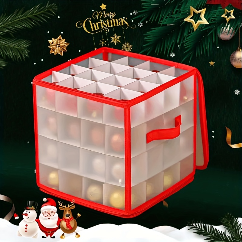 12.5 Transparent Zip Up Christmas Storage Box - Holds 64