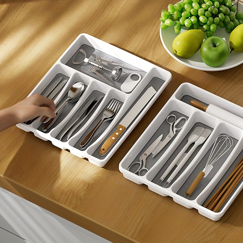 Flatware Storage Case Portable Cutlery Tray Holder With 4 Partitions Flatware  Storage For Flatware And Kitchen Utensils Spoon - AliExpress