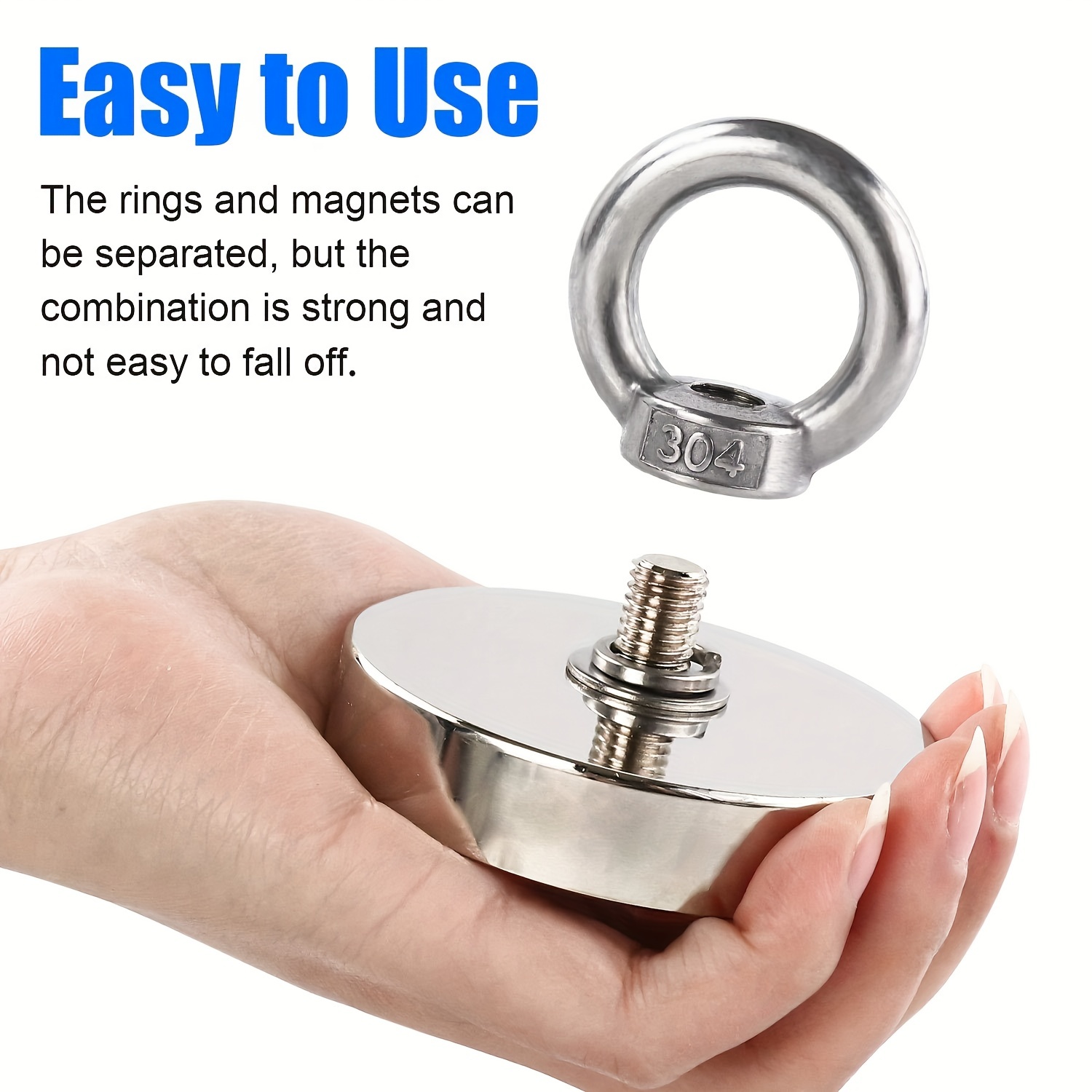Super Strong Neodymium Fishing Magnets, 12-66 KG Pulling Force