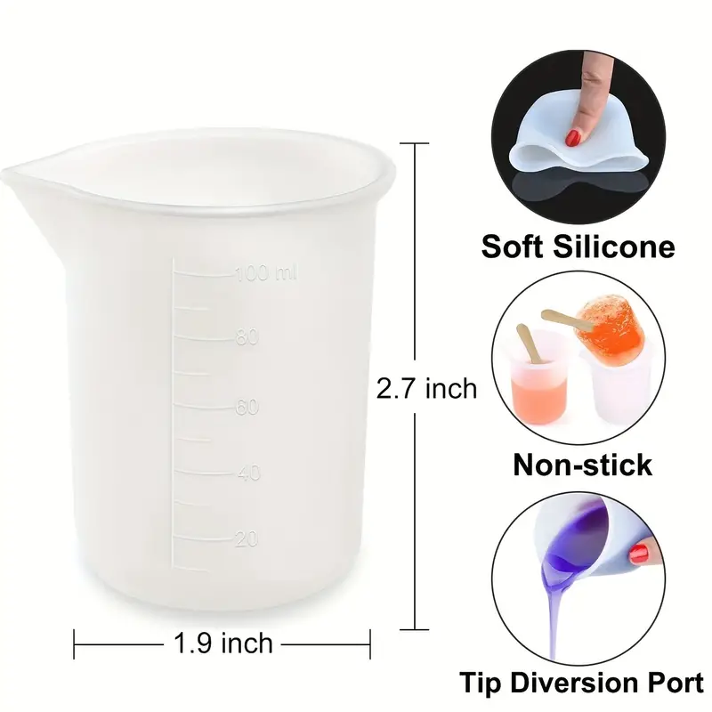 Silicone Resin Measuring Cups Tool Kit Silicone Measuring - Temu Japan