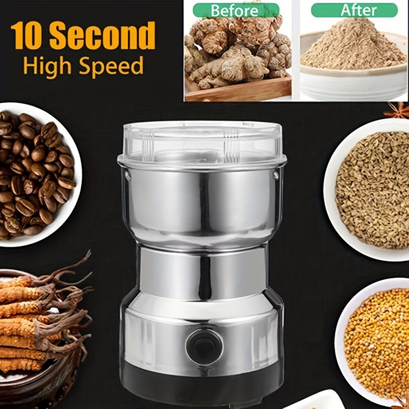 Portable Electric Grinder with 4 Blades150W 220V Small Food Crusher  Portable Salt Pepper Spice Mill Kitchen Chopper Household