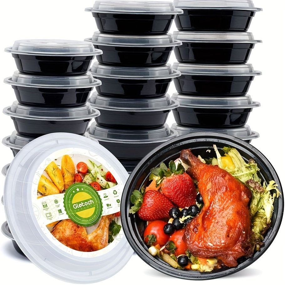 Glotoch 20 Pack Meal Prep Container Reusable 1-Compartment 38 oz