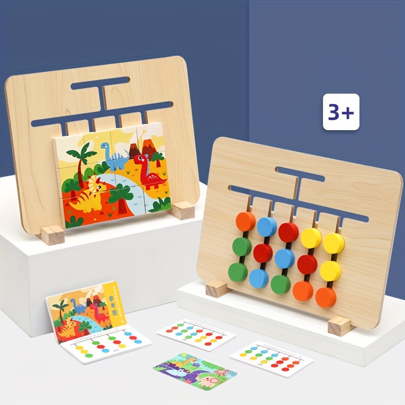 montessori wooden toy four color and