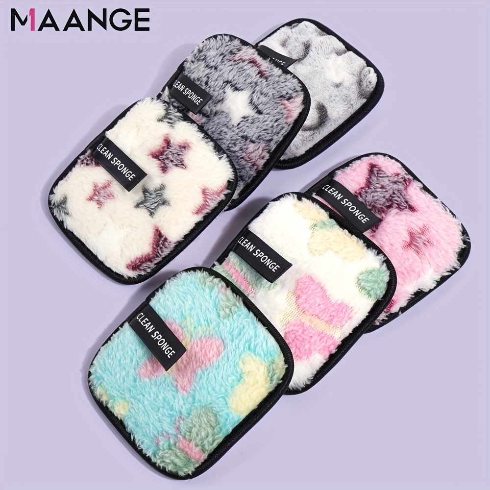 

Makeup Remover Pads Reusable Soft Facial Cleaning Puffs Towels Double-side Washable Make Up Removing Cloth Microfiber Multi-function, 6 Pcs/pack